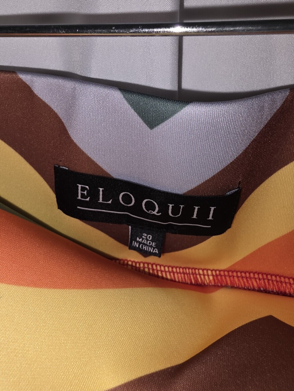 ELOQUII Colorful Chevron Pencil Skirt Retro Rainbow Geometric Plus Size 20 - Picture 5 of 5